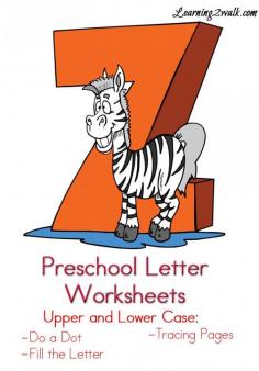 Here are some free Preschool Letter Worksheets for the letter Z so that your kids can work on their preschool letter recognition.