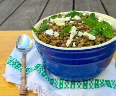 
                    
                        Warm Lentil Salad with Feta and Mint. Recipe by Mom's Kitchen Handbook
                    
                