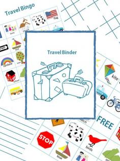 Make travelling easier with kids with this Travel binder with free printable