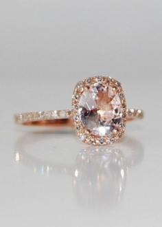 rose gold champagne sapphire ring ~ beautiful -- I changed my mind, I want this as wedding ring.