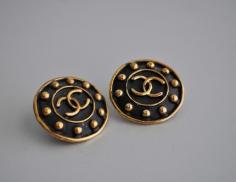 chanel earrings gold - Google Search
