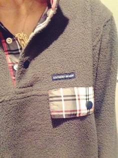Loving this fleece and plaid combo.