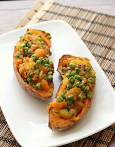 
                    
                        samosa-stuffed sweet potatoes
                    
                