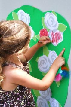 Paint the roses red!  Alice in wonderland party games for girls