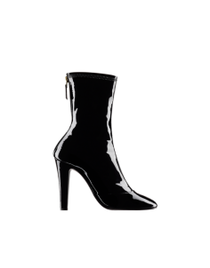Patent calfskin ankle boots, 105mm... - CHANEL