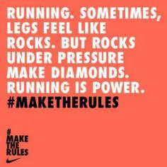 Running is power!! I love this quote! All great things result from a little bit of pressure. #motivation #run