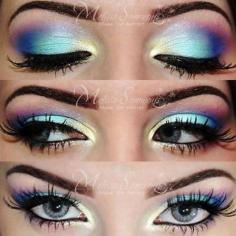 Metallic rainbow eyeshadow