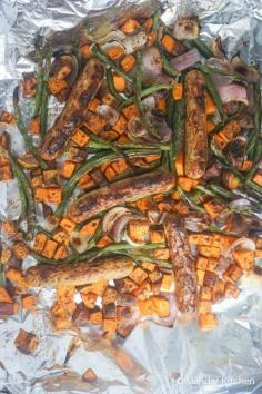 
                    
                        Sausage, Sweet Potatoes, and Green Beans
                    
                