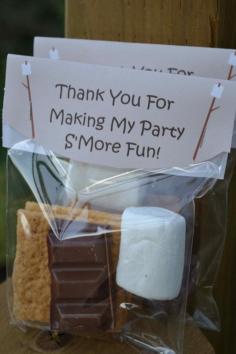 Camping Party Favors  for boys birthday party.