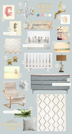 
                    
                        I love these washed out pastel ideas for NOW, not just baby days! ...beachy-keen baby nursery style board inspiration
                    
                