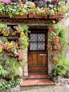 Garden Door love the window boxes