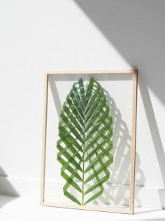 diy leaf wall art