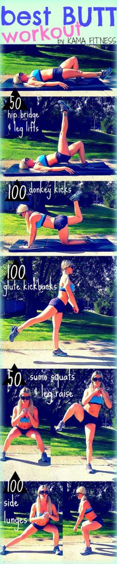 Best Butt Workout #fitness #workout #strong | See more about home workouts, glute workouts and leg workouts.
