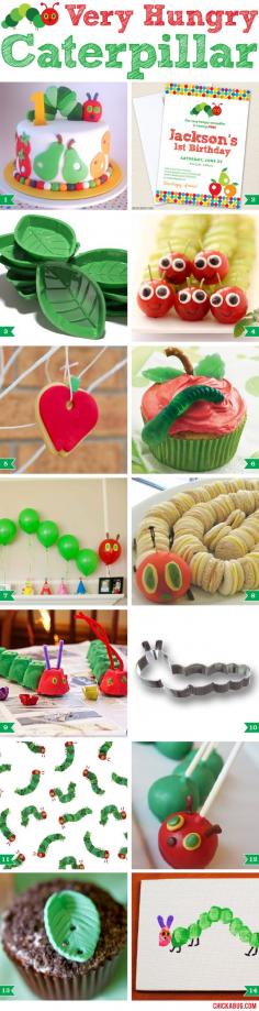 Adorable ideas for a Very Hungry Caterpillar party! Aria's 1st Birthday!!