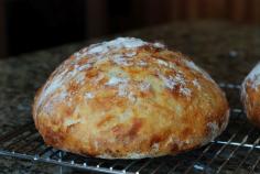 Simply So Good: Crusty Bread  Lemon, rosemary, gruyere  bread made in an enameled cast iron Dutch oven!