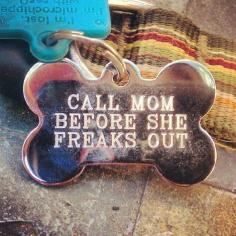 I need this tag for my Great Pyrenees when she looks back at me laughs and then  takes off !