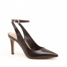 
                    
                        Black pump with an elegantly wrapped ankle strap
                    
                