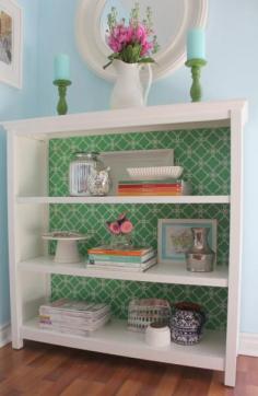 Open shelves with Wallpaper - DIY Crafts for the Home
