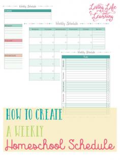
                    
                        Free weekly homeschool schedule with tips on how to create a weekly homeschool schedule
                    
                