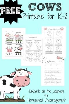 
                    
                        Celebrate Cow Appreciation Day with this free printable for K-2! | homeschoolencoura...
                    
                