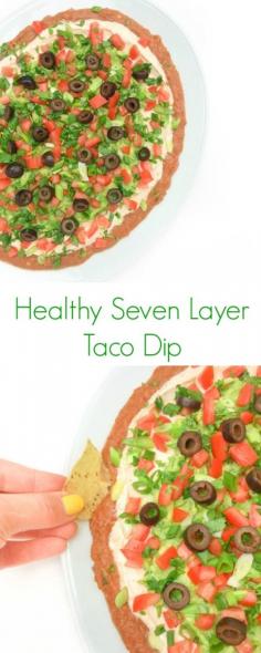 Healthy Seven Layer Taco Dip - The Lemon Bowl