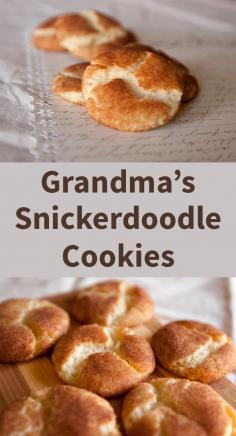 Grandma's Snickerdoodle Cookies: perfect little traditional cookies made with my Grandma's recipe by Life Currents
