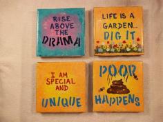 
                    
                        Here's some more wonderful ceramic tiles turned into coasters.
                    
                