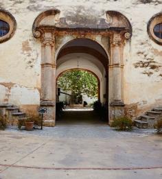 
                    
                        The monumental entrance to the Alfabia Gardens in Mallorca
                    
                