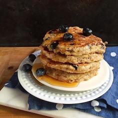 
                    
                        Whole-grain blueberry banana pancake recipe on Mom's Kitchen Handbook
                    
                