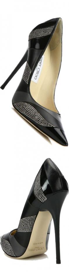 Jimmy Choo Anouk Studded Patchwork Leather Pumps
