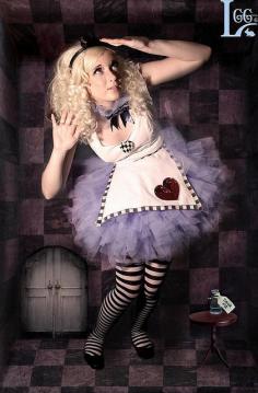 Tutu Alice in wonderland. Striped stockings