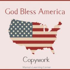 
                    
                        God Bless America Copywork - 2 styles available
                    
                