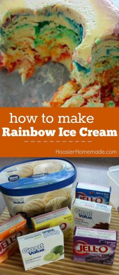 Easy Rainbow Ice Cream