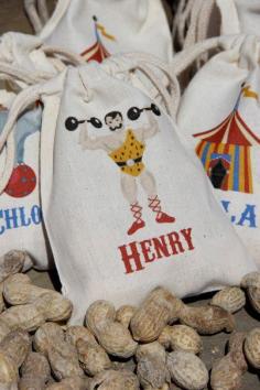 Circus Party Favors (Iron-on Blank Canvas Bags - cool for other party ideas)
