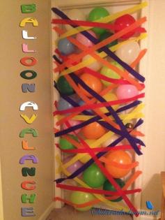 Birthday kid gets a balloon avalanche when he/she opens the door in the AM. I will be doing this every year for my kids birthday!