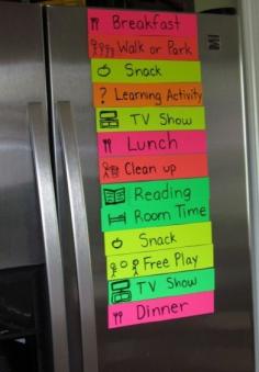 Fridge magnets for kid's schedules