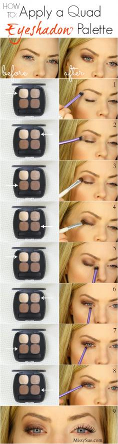 How to Apply Quad Eyeshadow Palette