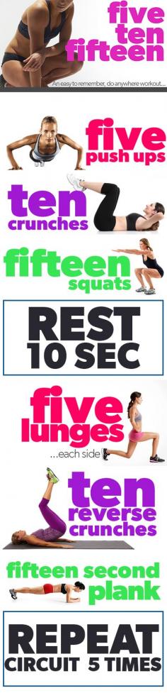 Five ten fifteen easy workout