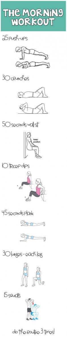 The Simple Morning Workout - well it wouldn't be morning for me, maybe just simple workout is a better title!