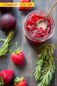 Strawberry Plum Jam with Rosemary. Photo and recipe by Irvin Lin of Eat the Love