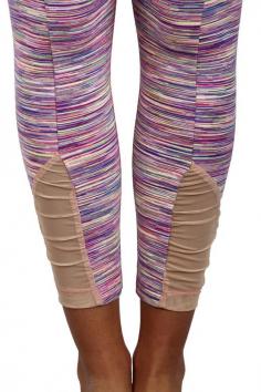 
                    
                        Carly #Legging in Rainbow with #mesh at bottom legs.
                    
                