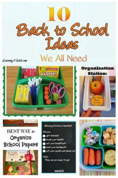 
                    
                        10 Back To School Ideas we all need : back to school organization and school lunch ideas
                    
                