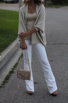 i love a beige & white combo... I'm wearing my winter white pants. I don't care about Labor Day rules