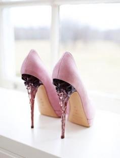 pink crystal heels !! so pretty ! GG's tiny times