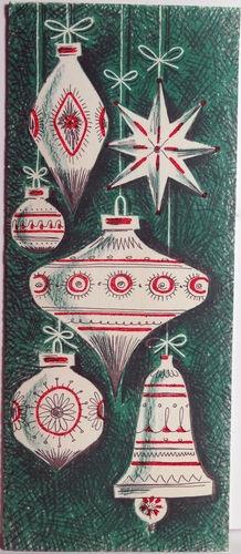 Vintage Christmas ornament shapes