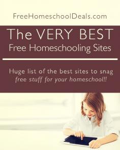 The VERY BEST Free Homeschooling Sites     Here at Free Homeschool Deals my team and I have brought you the very best homeschooling freebies and homesc