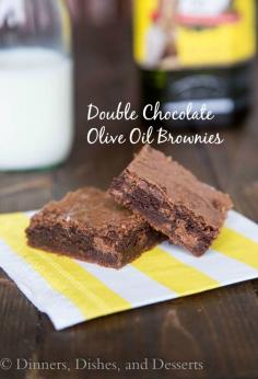 Double Chocolate Olive Oil Brownies | Dinners, Dishes  Desserts