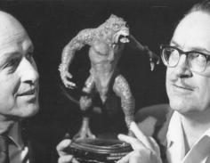 
                    
                        Here you have Ray & Forrest J. Ackerman admiring a model of The Ymir.
                    
                