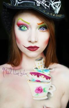 Alice in wonderland face painting - Google Search