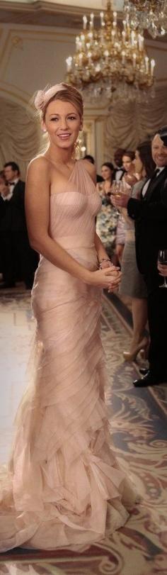 Blake Lively One Shoulder Prom Gown Bridesmaid Dress In Gossip Girl 5